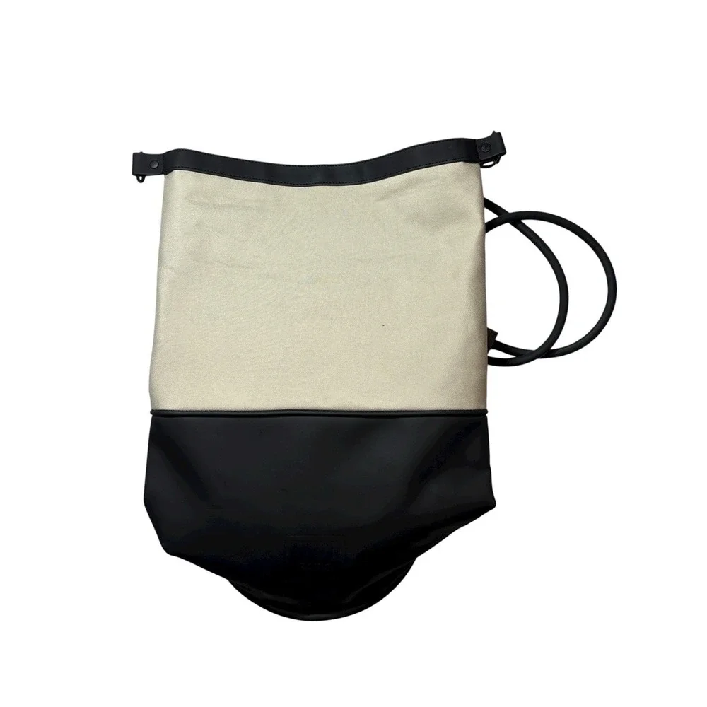 RAINS Spin Rolltop Bag Bucket - Tan And Black Backpack